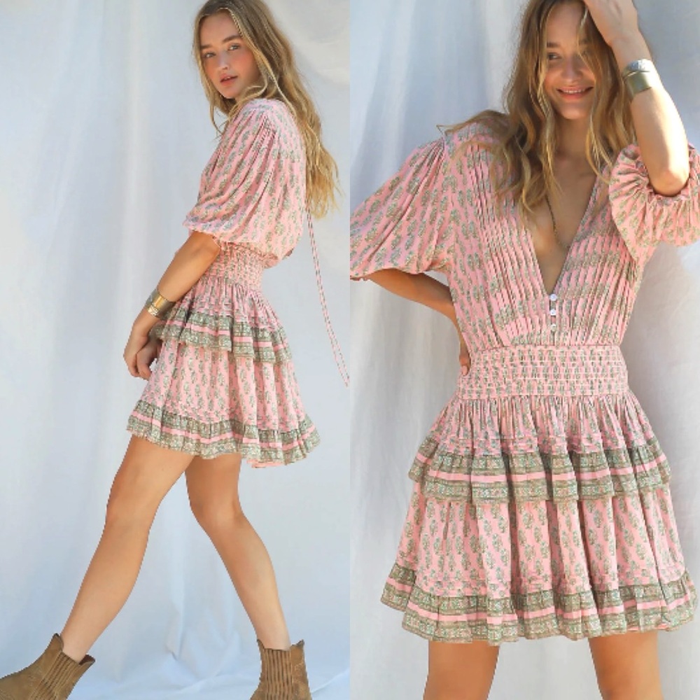 NWT SZ M JEN’S PIRATE BOOTY DAYDREAM PETIT MINI DRESS PINK BOHO SUMMER